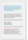RN PHARMACOLOGY EXAM TEST BANK WITH ACTUAL  COMPLETE  200&plus; REAL EXAM   QUESTIONS AND WELL   ELABORATED ANSWERS HIGHLY RATED VERSION FOR  ALREADY GRADED A&plus; WITH EXPERT FEEDBACK   &vert; 2025&sol;2026 NEW AND REVISED &excl;&excl;&excl;