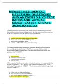 NEWEST HESI MENTAL HEALTH RN QUESTIONS AND ANSWERS V1-V3 TEST BANKS AND  ACTUAL EXAMS &lpar;LATEST  UPDATE 2025&rpar; RATED A&plus;