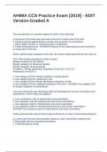 AHIMA CCS Practice Exam -2019- - EDIT Version-Graded A