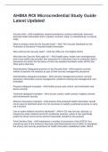 AHIMA ROI Microcredential Study Guide Latest Updated