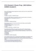 CCA Domain 2 Exam Prep- 10th Edition AHIMA-Graded A