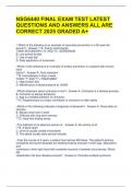 NSG6440 FINAL EXAM TEST LATEST QUESTIONS AND ANSWERS ALL ARE CORRECT 2025 GRADED A&plus;