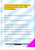 TSFA Exam 2025&sol;2026 Exam Questions  and Detailed Answers &vert; Get it 100&percnt;  Correct Answers