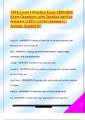 TSFA Level 1 Practice Exam 2025&sol;2026  Exam Questions with Detailed Verified  Answers &lpar;100&percnt; Correct Answers&rpar; &vert;  Already Graded A&plus; 