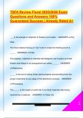 TSFA EXAM PACKAGE DEAL QUESTIONS AND VERIFIED DETAILED ANSWERS &vert; 100&percnt; GUARANTEED PASS &vert; ALREADY GRADED A&plus;