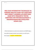 WGU D220 INFORMATION TECHNOLOGY IN  NURSING PRACTICE EXAM TEST QUESTIONS  AND CORRECT ANSWERS&vert; ACCURATE REAL  EXAM WITH FREQUENTLY TESTED  QUESTIONS AND RATIONALE&vert;ALREADY A  GRADED&vert;GUARANTEED PASS&vert;LATEST  UPDATE 2025&period;