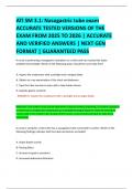 ATI SM 3&period;1&colon; Nasogastric tube exam   ACCURATE TESTED VERSIONS OF THE  EXAM FROM 2025 TO 2026 &vert; ACCURATE  AND VERIFIED ANSWERS &vert; NEXT GEN FORMAT &vert; GUARANTEED PASS 