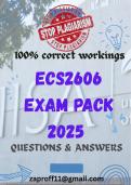 ECS2606 EXAM PACK 2025 - ECS2606 PAST EXAM QUESTIONS WITH ANSWERS