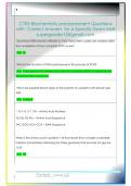 C785 Biochemistry preassessment Questions  with  Correct Answers  for a Specific Exam Mail  supergrades12&commat;gmail&period;com