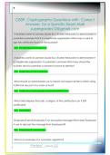 C839- Cryptography Questions with  Correct  Answers  for a Specific Exam Mail  supergrades12&commat;gmail&period;com