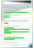 CATA Exam Prep - Part 1 - Health Care&comma; Legal  Questions with  Correct Answers  for a Specific  Exam Mail supergrades12&commat;gmail&period;com