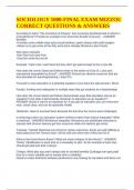 SOCIOLOGY 1000-FINAL EXAM MIZZOU CORRECT QUESTIONS & ANSWERS