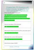 Chapter Quiz- FFA Questions with   Correct Answers  for Specific Exam  Mail supergrades12&commat;gmail&period;com