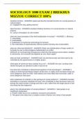 SOCIOLOGY 1000 EXAM 2 BREKHUS MIZZOU CORRECT 100&percnt;