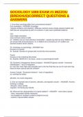 SOCIOLOGY 1000 EXAM &num;1 MIZZOU &lpar;BREKHUS&rpar;CORRECT QUESTIONS & ANSWERS