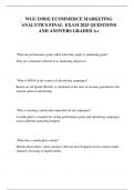 WGU D381E ECOMMERCE MARKETING ANALYTICS  EXAM 2025 QUESTIONS AND ANSWERS GRADED A&plus;