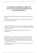 WGU D381E ECOMMERCE MARKETING ANALYTICS FINAL  EXAM 2025 QUESTIONS AND ANSWERS GRADED A&plus;