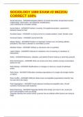 SOCIOLOGY 1000 EXAM &num;2 MIZZOU CORRECT 100&percnt;