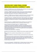 SOCIOLOGY 1000 FINAL EXAM BREKHUS MIZZOU CORRECT 100&percnt;