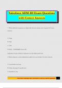Salesforce ADM 201 Exam Questions with Correct Answers