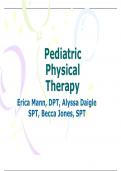 Pediatric Physical Therapy&colon; Common Diagnoses&comma; Treatment Strategies&comma; and Developmental Milestones