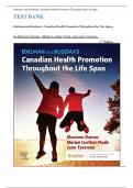  Canadian Health Promotion Throughout the Life Span &ndash; Edelman & Kudzma &vert; 1st Edition &vert; Full Test Bank with Multiple-Choice Questions