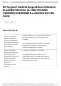 RN Targeted Medical Surgical Gastrointestinal ELABORATED EXAM &lpar;A&plus; GRADED 100&percnt; VERIFIED&rpar; QUESTIONS & ANSWERS SOLVED 2025&excl;&excl;