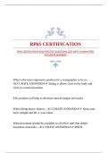 RPhS CERTIFICATION AND PRACTICE QUESTIONS 2025 WITH GUARANTEED ACCURATE ANSWERS