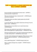 TURF & LANDSCAPE 3&period;0 EXAM QUESTIONS AND FULLY CORRECT ANSWERS