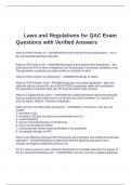 Laws and Regulations for QAC Exam Questions with Verified Answers