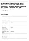 RN ATI Capstone Maternal Newborn and Women's Health EXAM QUESTIONS WITH ACCURATE VERIFIED ANSWERS &lpar;ACCURATE SOLUTIONS&rpar; A&plus; PASSED&excl;&excl; 2025 EXAM