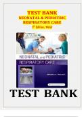 TEST BANK NEONATAL & PEDIATRIC  RESPIRATORY CARE 5 th Edition&comma; Walsh