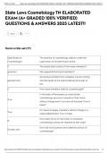 State Laws Cosmetology TN ELABORATED EXAM &lpar;A&plus; GRADED 100&percnt; VERIFIED&rpar; QUESTIONS & ANSWERS 2025 LATEST&excl;&excl;