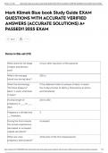 Mark Klimek Blue book Study Guide EXAM QUESTIONS WITH ACCURATE VERIFIED ANSWERS &lpar;ACCURATE SOLUTIONS&rpar; A&plus; PASSED&excl;&excl; 2025 EXAM