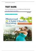 Maternal and Child Health Nursing: Care of the Childbearing and Childrearing Family 8th Edition by JoAnne Silbert-Flagg & Dr. Adele Pillitteri Test Bank |ISBN: 9781496348135| Guide A+
