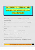 PSI TEXAS STATE BOARD NAIL TECH EXAM 2025 QUESTIONS AND ANSWERS