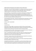 Health and Human Development exam questions and answers fully solved