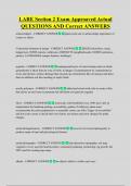 LARE Section 2 Exam Approaved Actual   QUESTIONS AND Correct ANSWERS