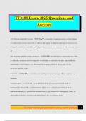 TFM08 Exam 2025 Questions and Answers