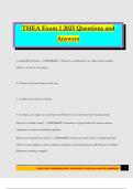 THEA Exam 1 2025 Questions and Answers