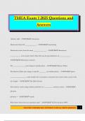 THEA Exam 1 2025 Questions and Answers