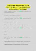 LARE Exam - Planning and Design  STUDYGUIDE ACTUAL QUESTIONS  AND CORRECT ANSWERS 
