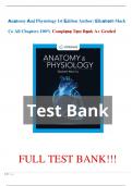 Anatomy And Physiology 1st Edition Author&colon; Elizabeth Mack Co All Chapters 100&percnt; Complete Test Bank A&plus; Graded