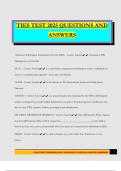 TIES TEST 2025 QUESTIONS AND ANSWERS