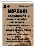 MIP2601 Assignment 2 (100% Complete Answers) 2025 (818131) - Due 11 June 2025