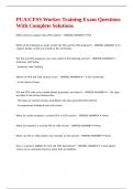 PCA&sol;CFSS Worker Training Exam Questions With Complete Solutions 