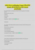ASQ CQA Certification Exam Definitions  UPDATED Actual  QUESTIONS AND  Correct ANSWERS