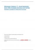Mississippi Category 11 - Aerial Application  Exam With Complete Questions and Verified  Answers Graded A&plus;&vert;Assured Success 