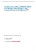 USABO Open Exam Guide Latest Update  2025 With Complete Questions and  Answers&lpar;verified answers&rpar;&vert;Graded A&plus; 