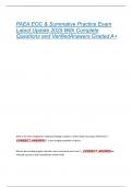 PAEA EOC & Summative Practice Exam  Latest Update 2025 With Complete  Questions and VerifiedAnswers Graded A&plus; 